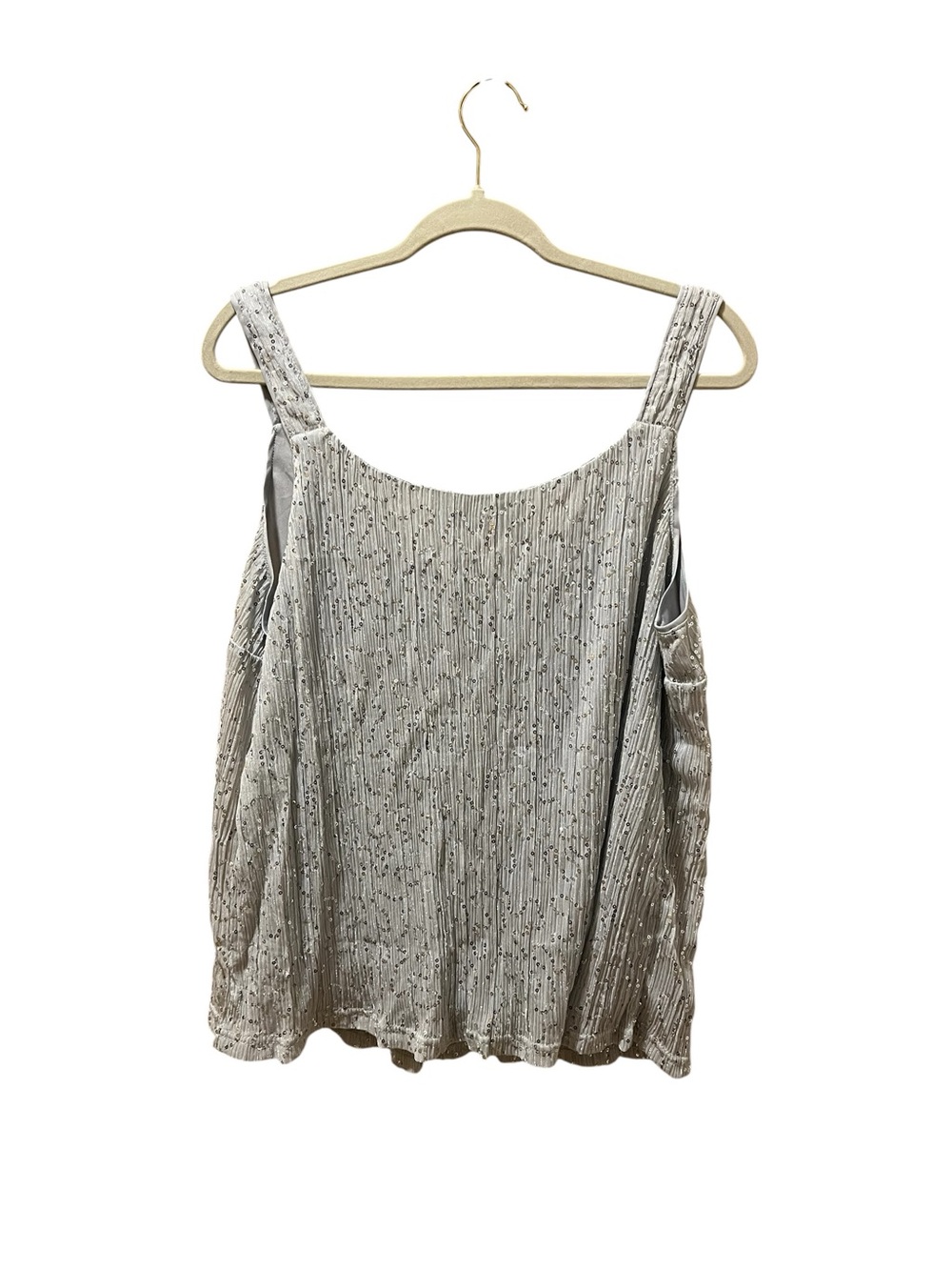 New York & Company Silver Beaded Camisole Tank - Picture 2 of 3